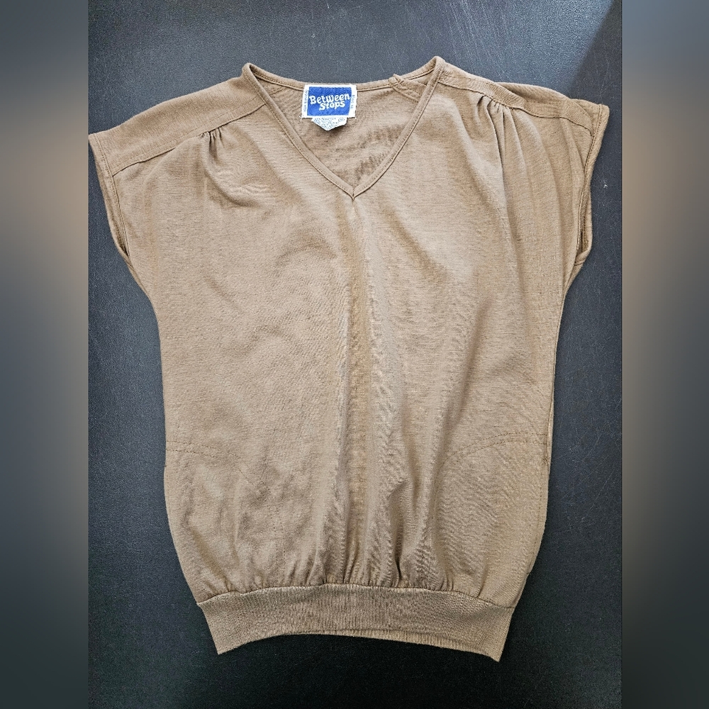 Vintage 70's - Between Stops Cotton Blend Green Jersey - Size S - Macau